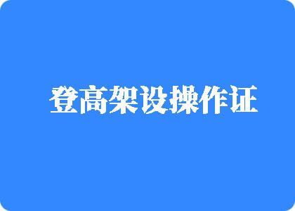 骚到高潮内射老B视频登高架设操作证